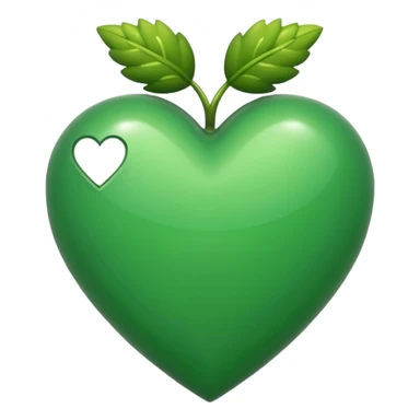Quiero un corazón color verde pino sticker