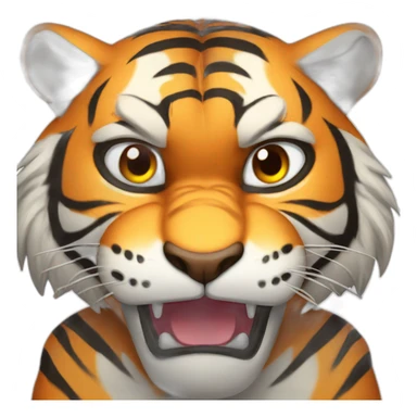 Angry tiger sticker