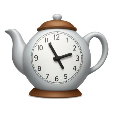A teapot clock sticker
