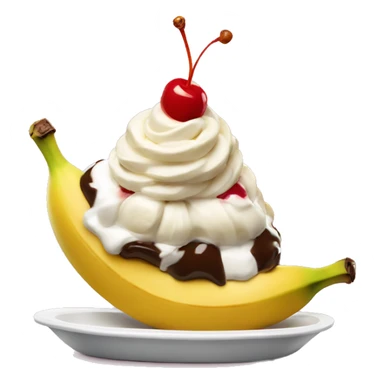 banana split sundae  sticker