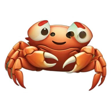happy animal crab sticker
