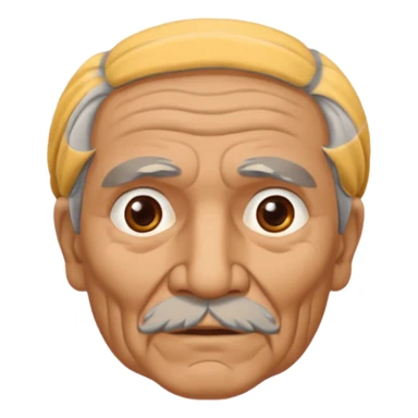 cabeza de señor mexicano, viejo y sticker