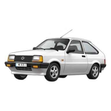 opel kadett 1992 white reallistic sticker