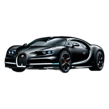 Bugati chiron noir sticker