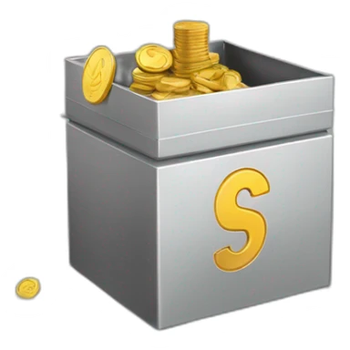 Charity box steel with coin sticker