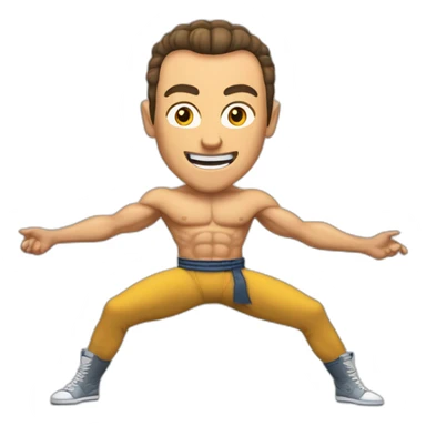 JEAN CLAUDE VAN DAMME in the splits sticker
