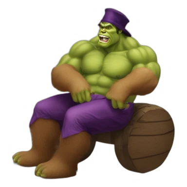 Hasidic Hulk Hogan’s bar mitzvah eating grapes riding a bear sticker