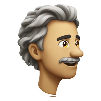 face blow by the wind  sticker