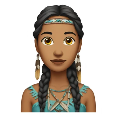 Native American woman sticker