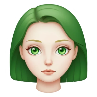 girl with green eyes is chilling  sticker