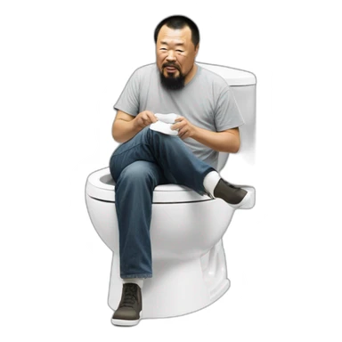 Ai Wei Wei on the toilet sticker