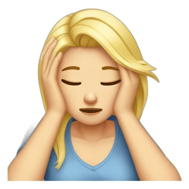 Blonde girl facepalm sticker