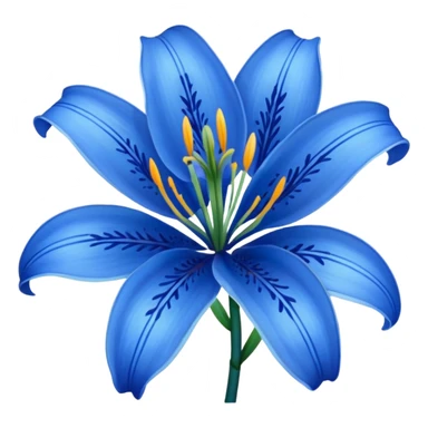 blue lilies  sticker