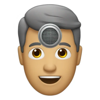 Locutor frente al microfono sticker