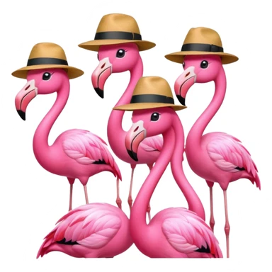Fedora Flamingos sticker