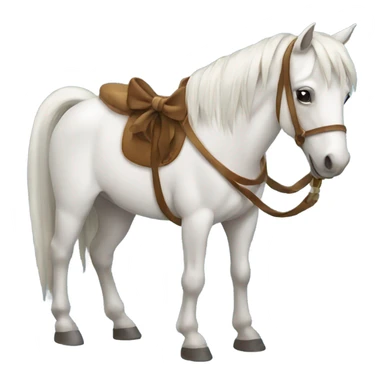 Horse with a bow sticker
