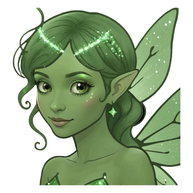 glitter fairy sticker