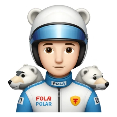 f1 driver polar bear sticker