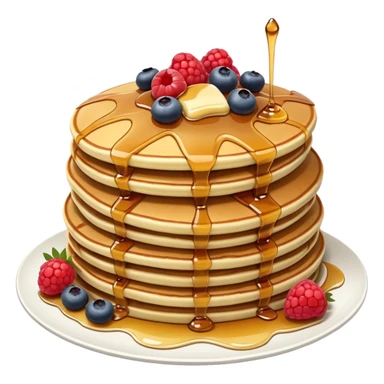pancakes with syrup and berries  sticker