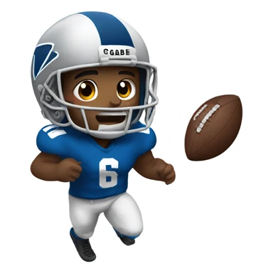 Gabe playing football sticker
