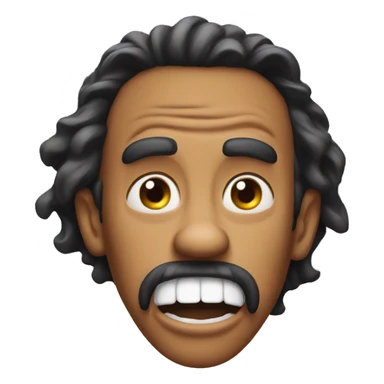 Uncanny scary goofy emoji sticker