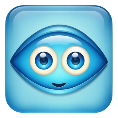 antique blinking watching eye sticker