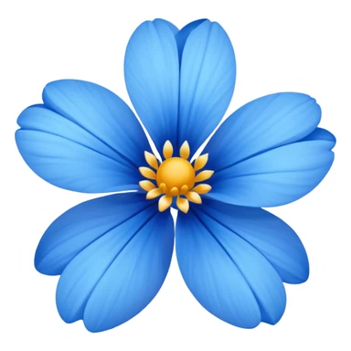 blue flower sticker
