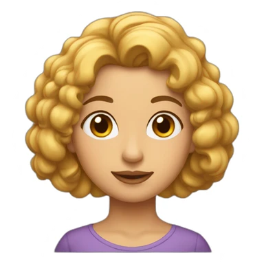 Una mujer de pelo rizado corto y morena sticker