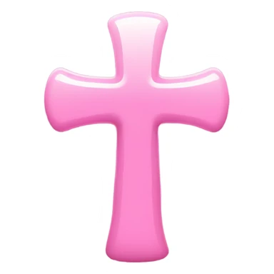 Pink cross sticker