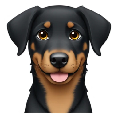 Medium Beauceron puppy with white chest and chin and brown paws and cheeks sticker