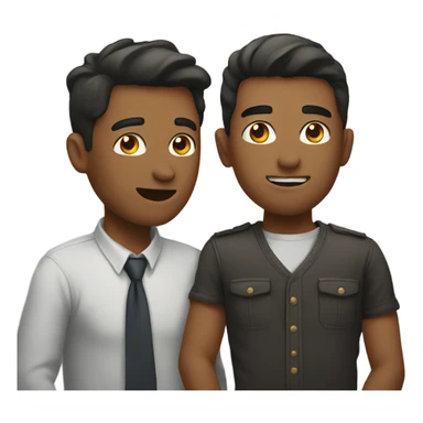 two men flirting each other sticker