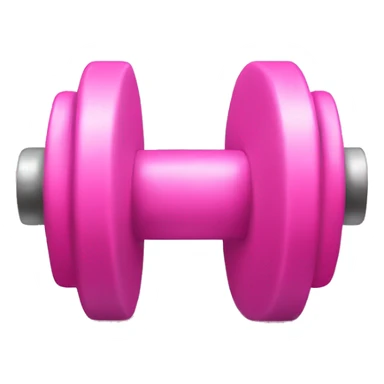 Cute dumbbell with pink light bow sticker