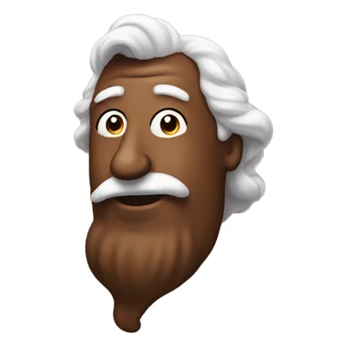 poop with founding father hair sticker