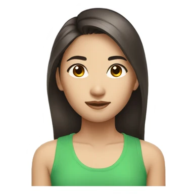 asian girl sporty brown eyes sticker