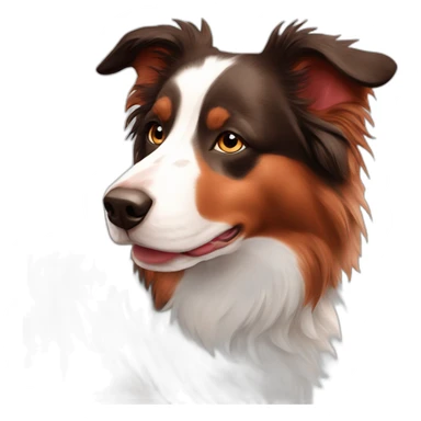 Red merle Border collie sticker