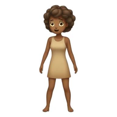 Tan girl soul leaving body scared sticker