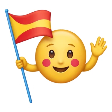 une emoticone avec un drapeau pour dire c'est gagné sticker