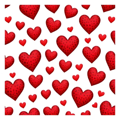 Red animal prints hearts  sticker