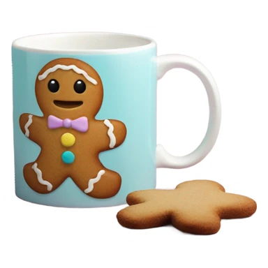 Pastel gingerbread man mug sticker