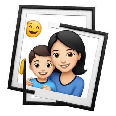 photo frame with mom and kid sticker