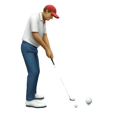 Golfer putting  sticker