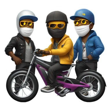 E-Bike Boyz gangsters  sticker