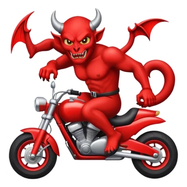 Devil hitting a wheelie sticker