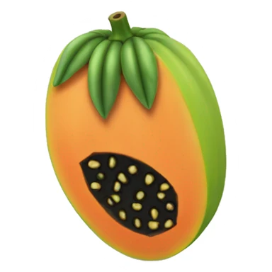 a single papaya sticker