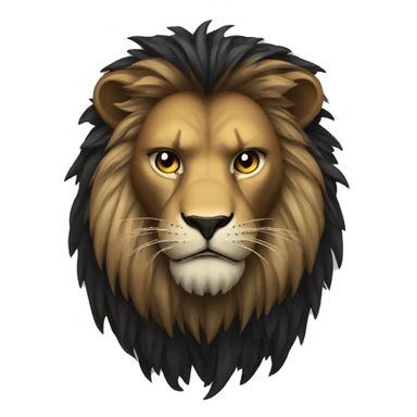 Lion angry black sticker