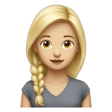 fille grand front avec garçon blond sticker