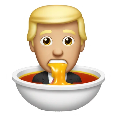trump eat soup sticker