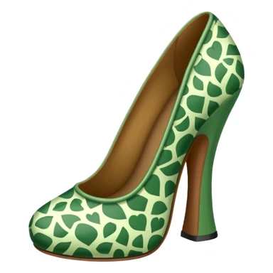 green patterned woman shoe  sticker