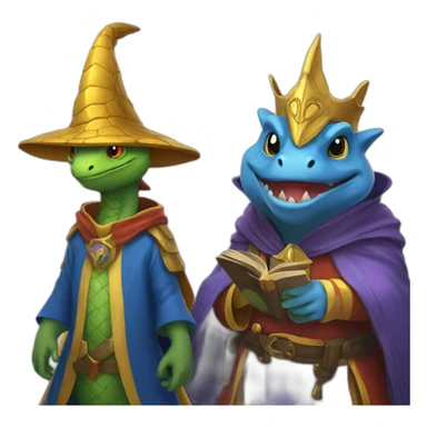 King guizard and the wizard lizzard sticker