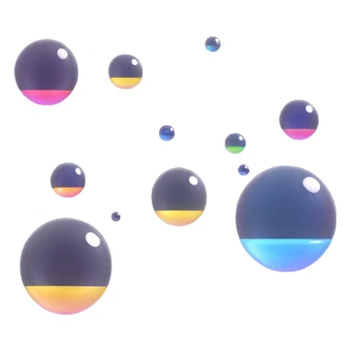 white soap bubbles sticker